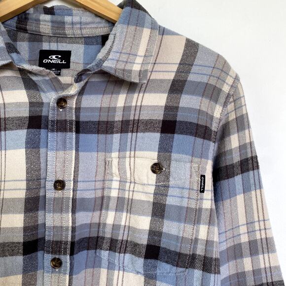 O'Neill Men's Button Up Plaid Flannel Standard Fit Shirt Medium - Picture 2 of 6